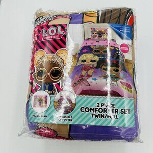 LOL Surprise 2-Piece Comforter Set Twin/Full 72 X 86 Sham Included Reversible